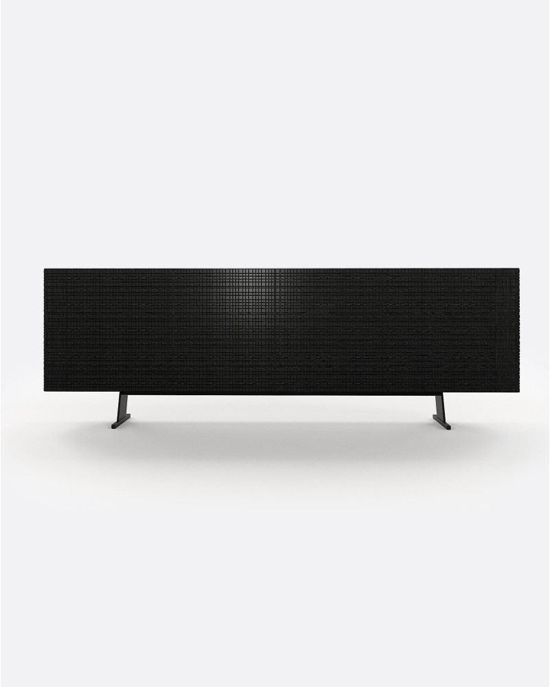 Teak wood sideboard FORGE 230 x 45 x 69 cm