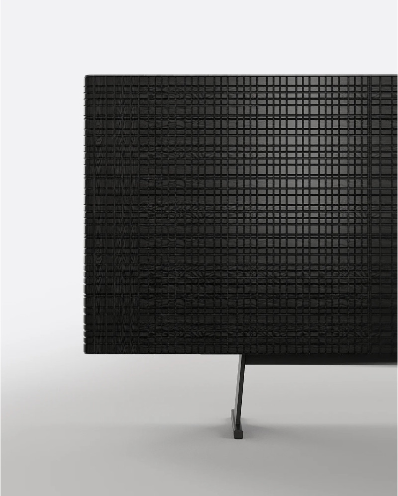 Teak wood sideboard FORGE 230 x 45 x 69 cm