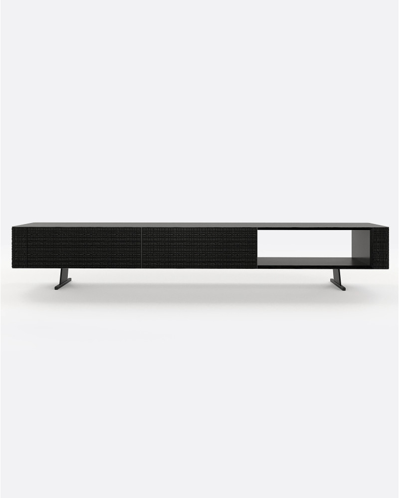 Mueble de TV FORGE de madera de teca 240 x 45 x 41 cm