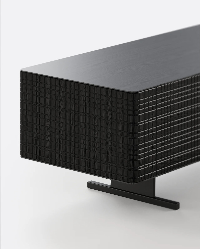 TV Cabinet FORGE made of teak wood 240 x 45 x 41 cm