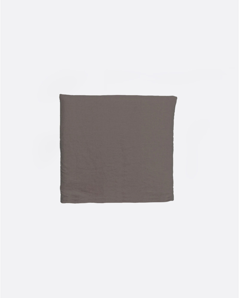 Cabecero BEETHOVEN de lino 110 x 8 x 110 cm para cama de 90 cm color topo