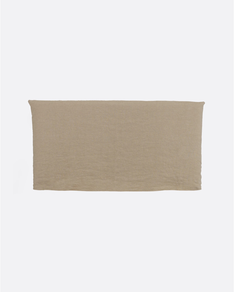 Cabecero BEETHOVEN de lino 180 x 8 x 110 cm para cama de 160 cm color natural