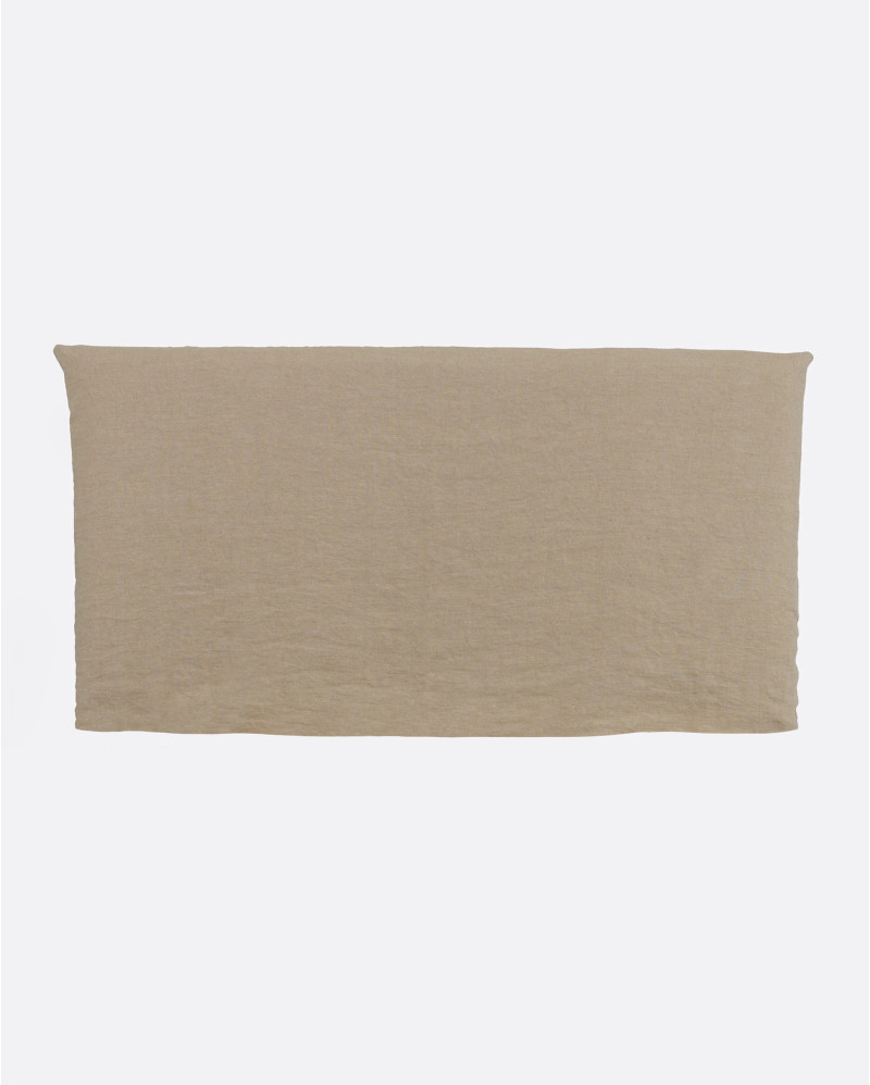 Cabecero BEETHOVEN de lino 200 x 8 x 110 cm para cama de 180 cm color natural