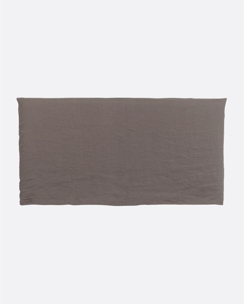 Cabecero BEETHOVEN de lino 200 x 8 x 110 cm para cama de 180 cm color topo