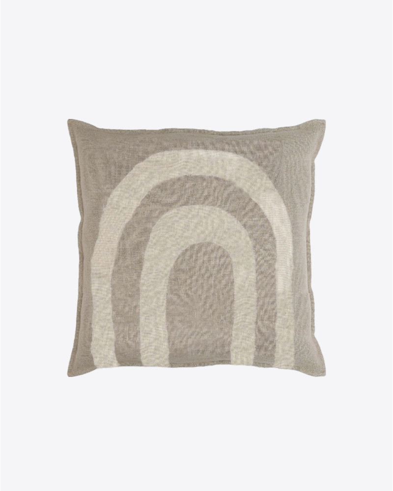 Housse de coussin SEWAN U en lin 60 x 60 cm
