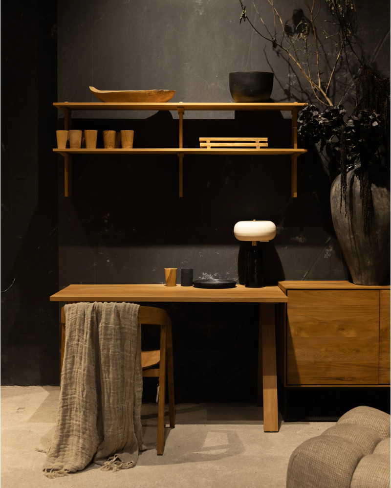 Étagère murale ELARA en bois de teck 150 x 30 x 58 cm