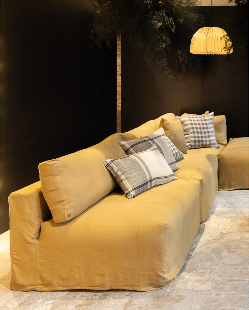 Housse de coussin BAHROL en lin 50 x 50 cm