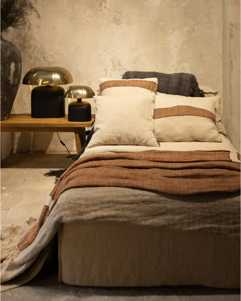 Housse de coussin SALAI en coton et lin 60 x 40 cm