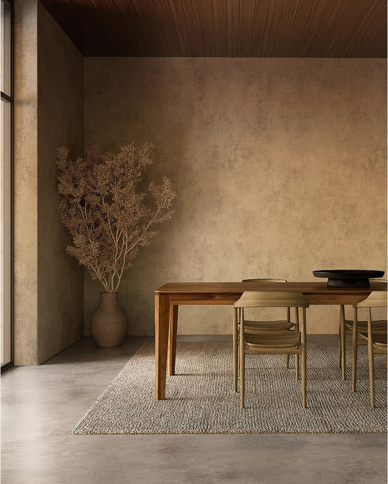 DAOEN dining table in recycled teak wood 180 x 90 x 76 cm