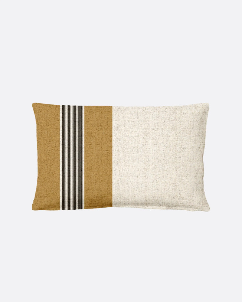 BANDA linen cushion cover 60 x 40 cm mustard color