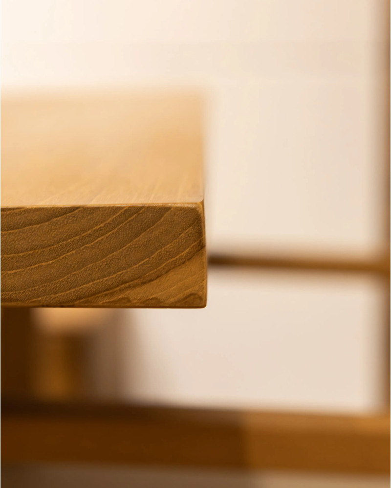 Mesa de comedor RUMAH de madera de teca 80 x 80 x 75 cm en color natural