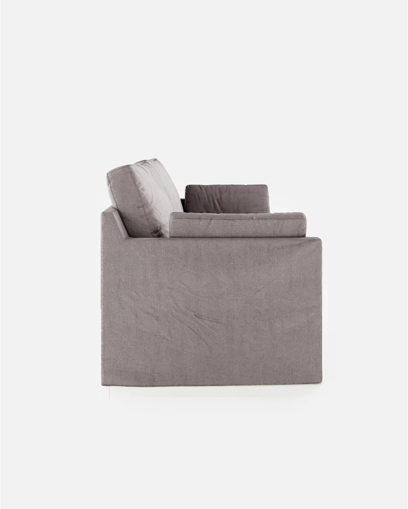 BEETHOVEN LINEAL 2-seater sofa in linen 182 x 95 x 94 cm taupe