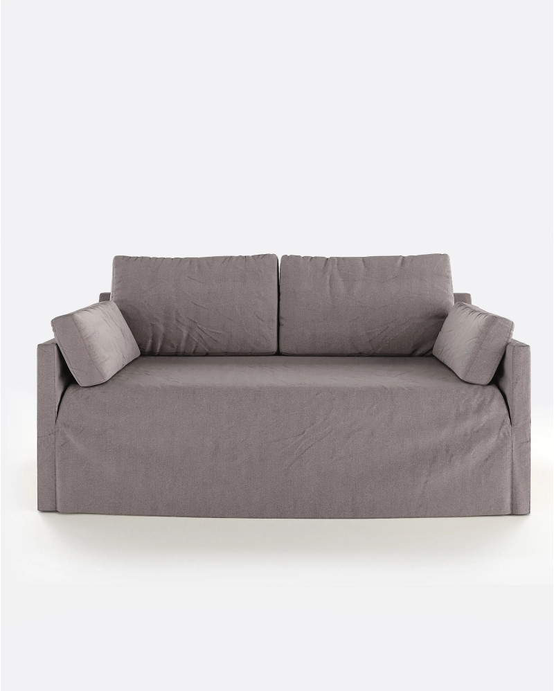 BEETHOVEN LINEAL 2-seater sofa in linen 182 x 95 x 94 cm taupe