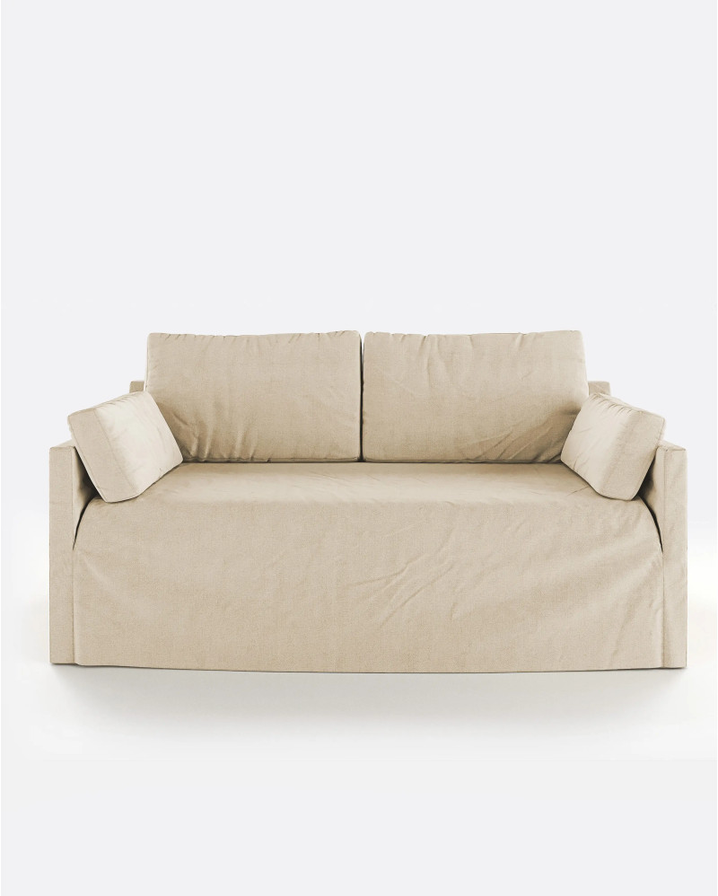 BEETHOVEN LINEAL 2-seater sofa in linen 182 x 100 x 94 cm cross