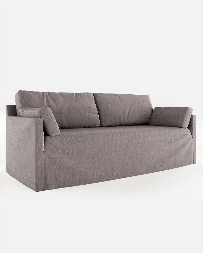 BEETHOVEN LINEAL 3-seater sofa in linen 212 x 95 x 94 cm taupe