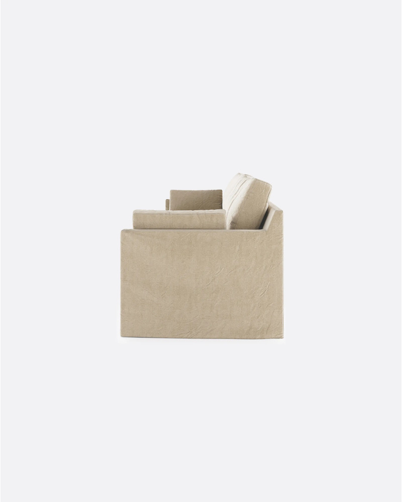 BEETHOVEN LINEAL 4-seater sofa in linen 242 x 95 x 94 cm natural