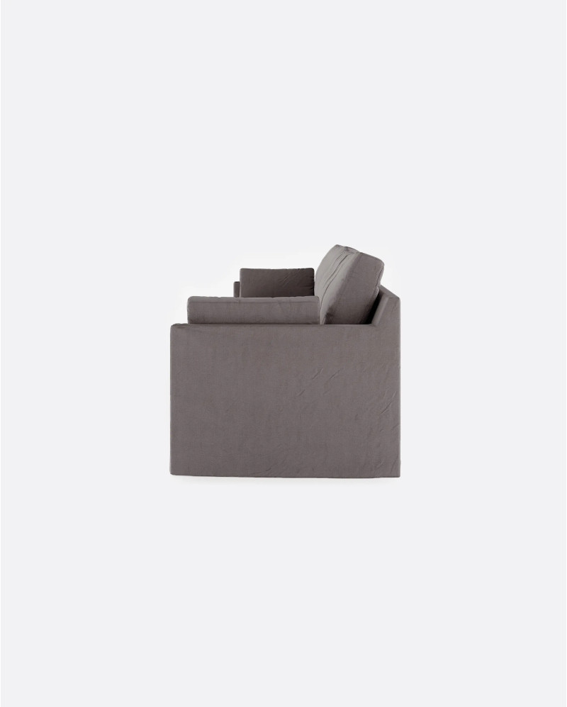BEETHOVEN LINEAL canapé 4 places en lin 242 x 95 x 94 cm taupe