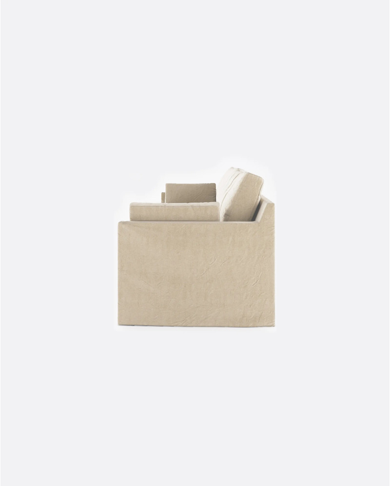 BEETHOVEN LINEAL 4-seater sofa in linen 242 x 95 x 94 cm cross