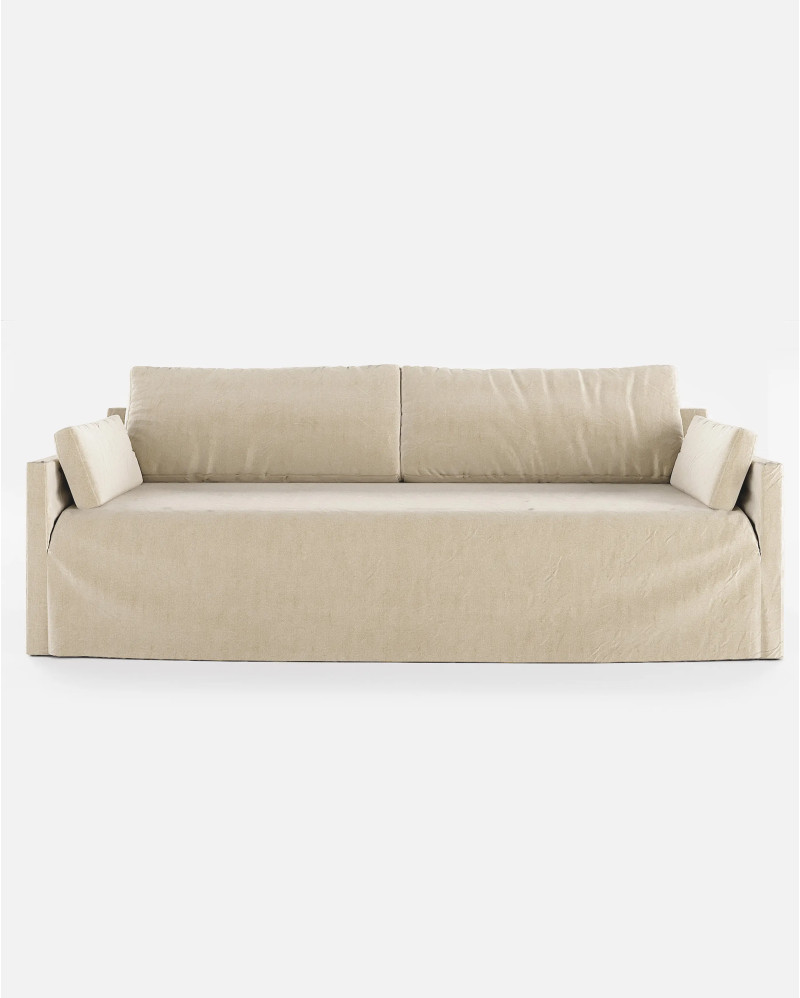 BEETHOVEN LINEAL 4-seater sofa in linen 242 x 95 x 94 cm cross