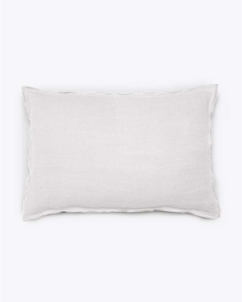 KAURA linen cushion cover 60 x 40 cm in white