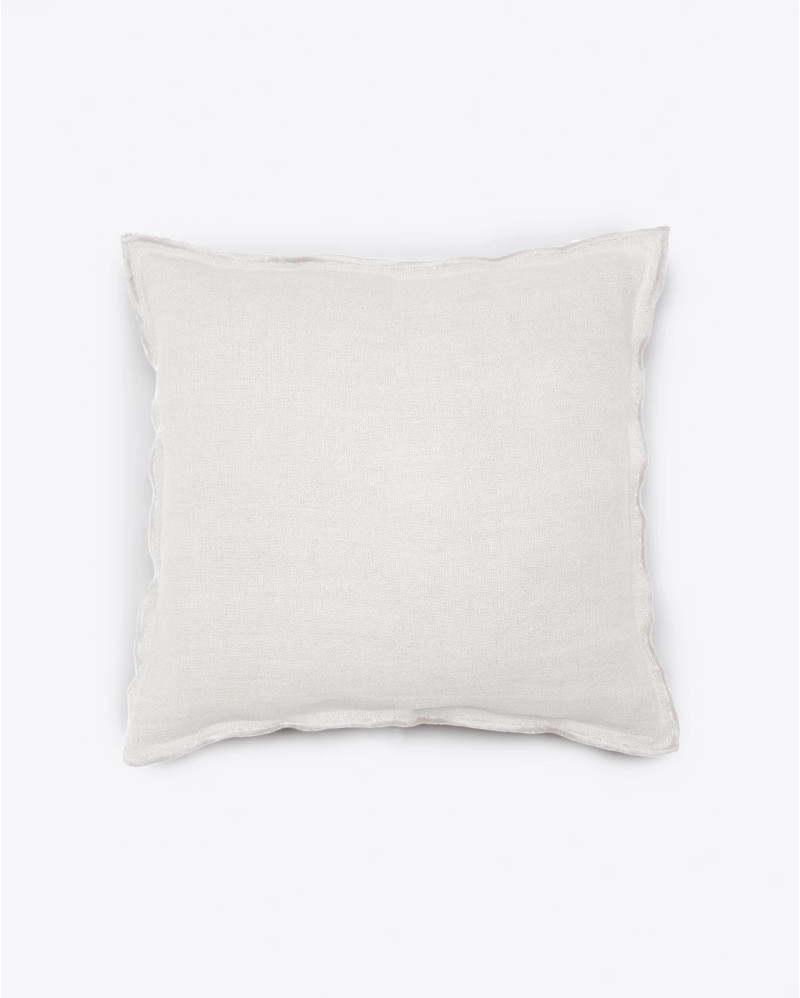 KAURA linen cushion cover 50 x 50 cm in white