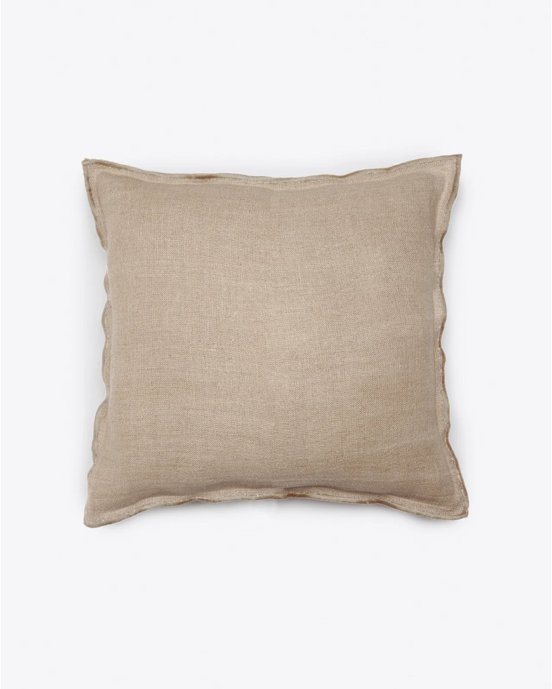 Housse de coussin KAURA en lin 50 x 50 cm en naturel