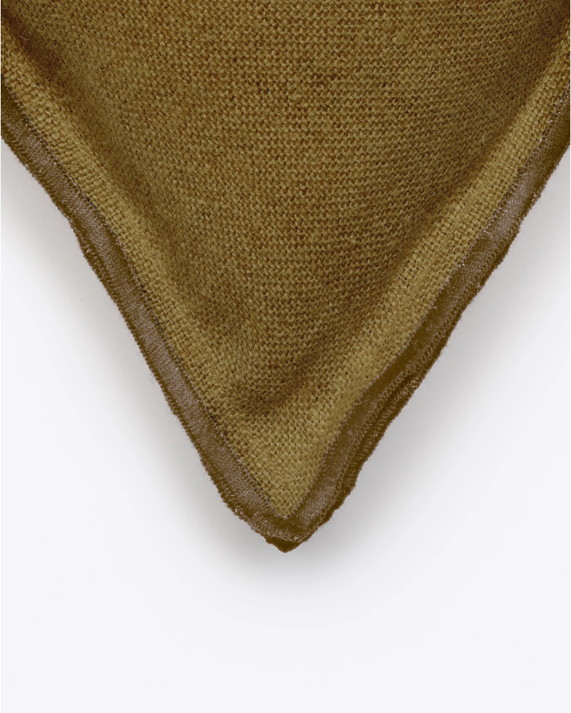 KAURA linen cushion cover 50 x 50 cm in mustard