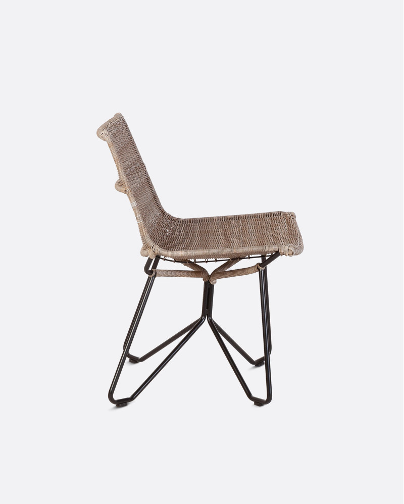 Silla de exterior CAMP en cuerda sintética y hierro