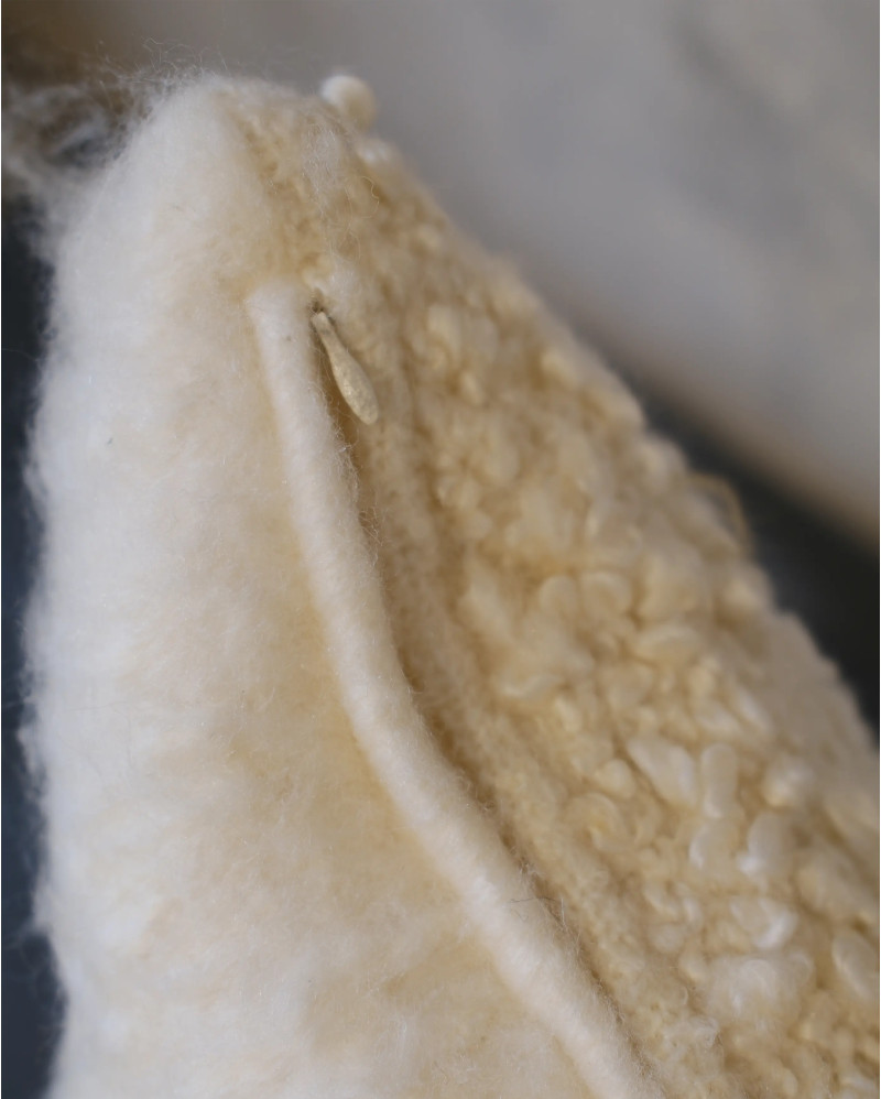 Funda de cojín DHANA 60 x 40 cm color blanco