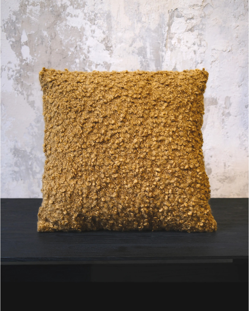 Housse de coussin DHANA 50 x 50 cm couleur moutarde