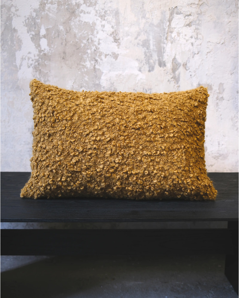 Funda de cojín DHANA 60 x 40 cm color mostaza