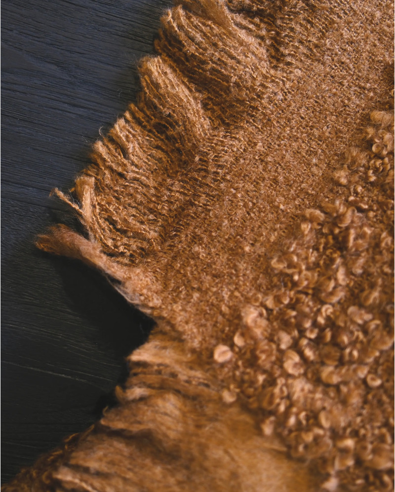 DHANA throw 170 x 130 cm rust color