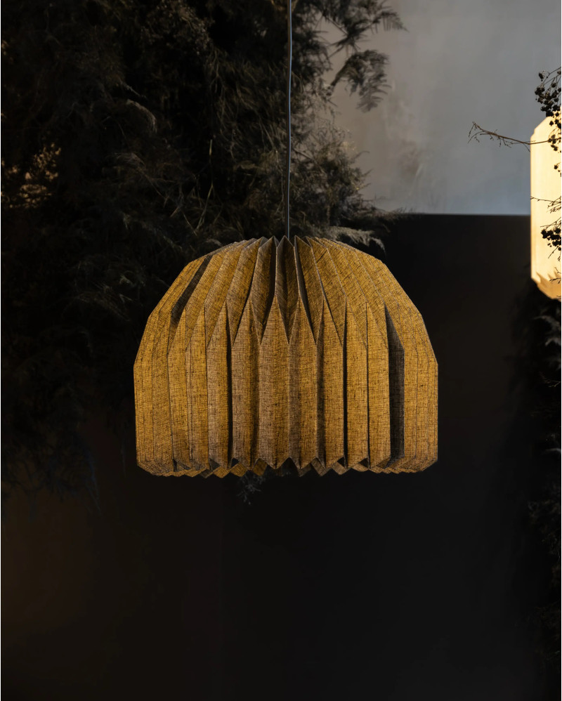 Lampe de plafond MOHANA en tissu noir 44 x 44 x 30 cm
