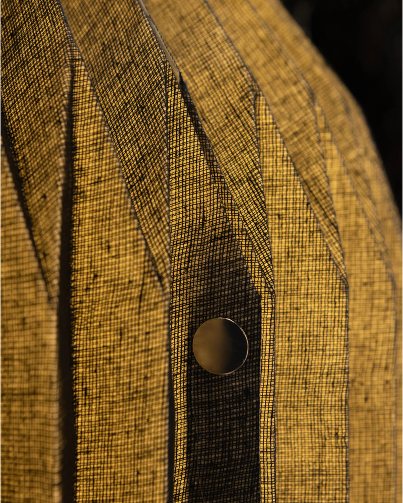 Lampe de plafond MOHANA en tissu noir 44 x 44 x 30 cm
