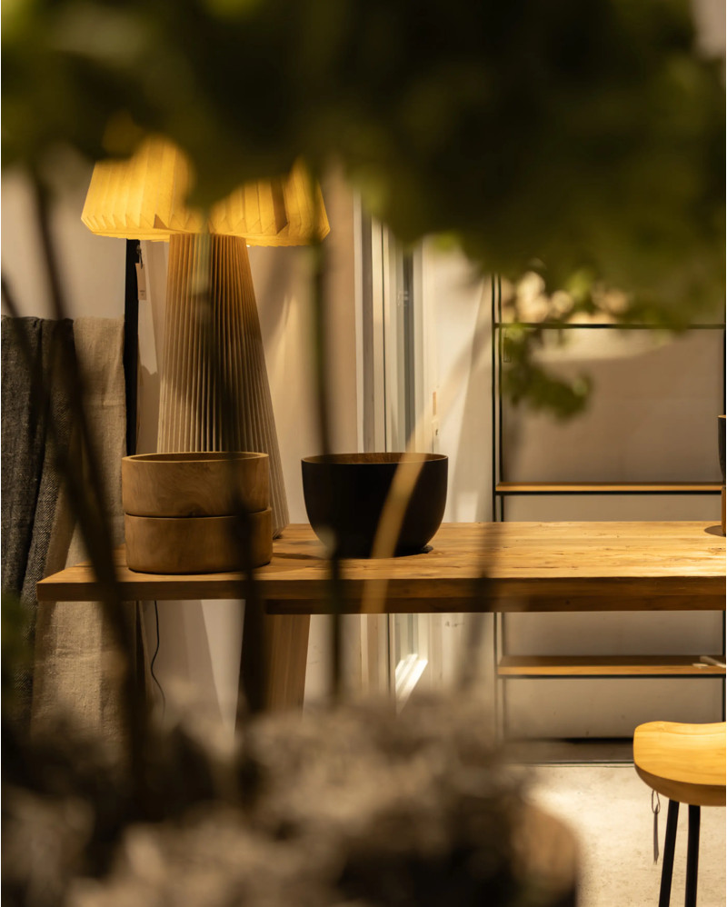 Lampe de table BAREDI en tissu 47 x 47 x 95 cm couleur naturelle