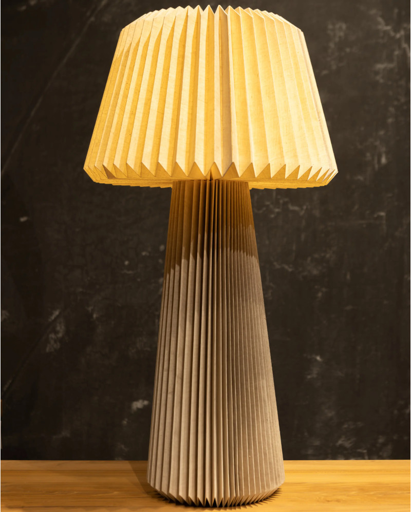 Lampe de table BAREDI en tissu 47 x 47 x 95 cm couleur naturelle