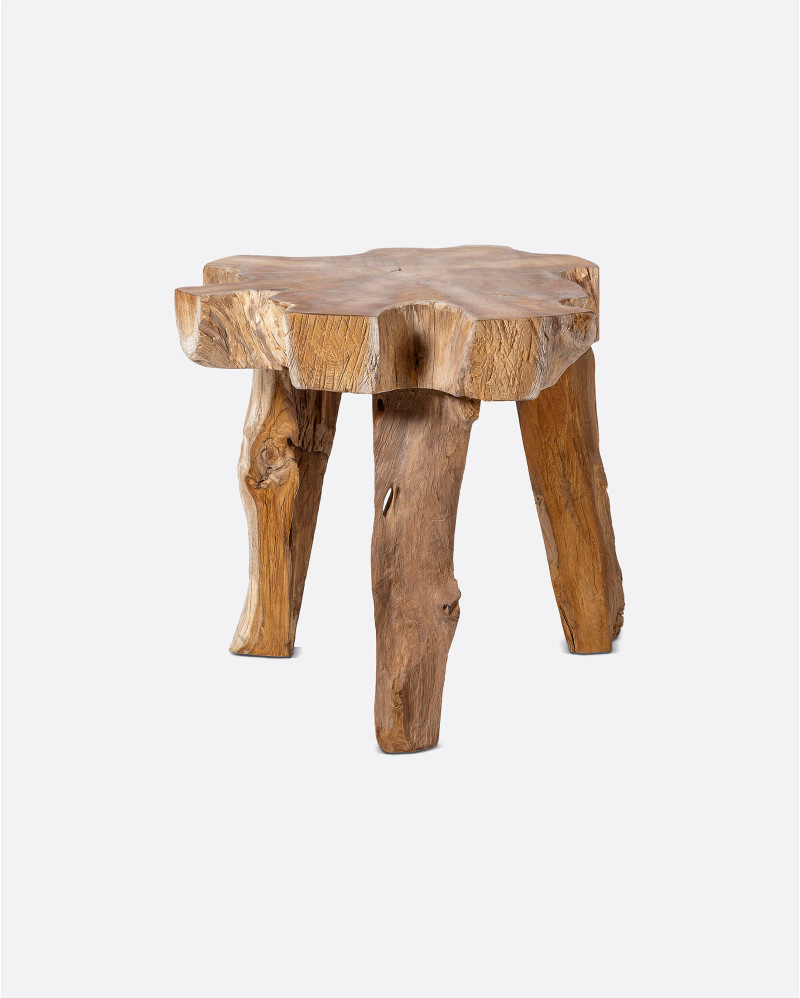 ERUPTA side table in teak root 50 x 50 x 50 cm