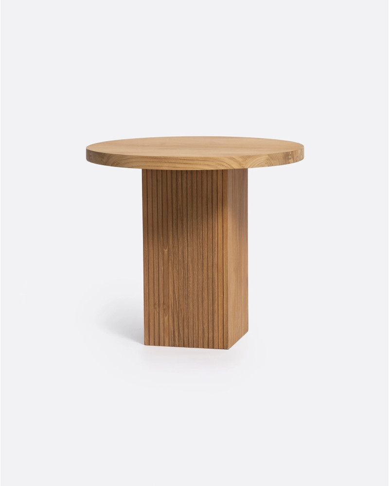 BALARI side table in recycled teak wood Ø 50 cm x 45 cm height in natural colour