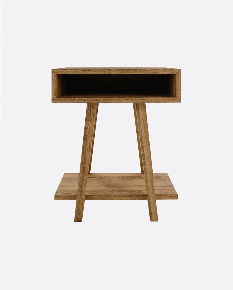 LIAN  bedside table in recycled teak wood 50 x 35 x 60 cm cm