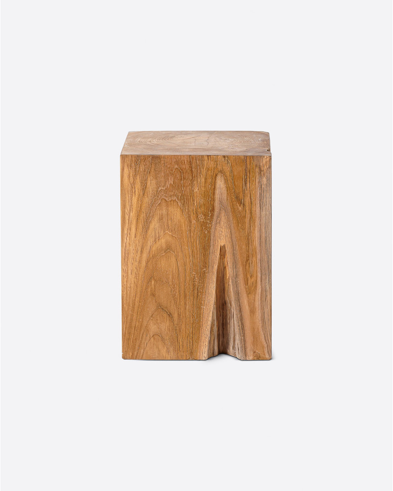 Taburete SOLID de madera de teca 30 x 30 x 45 cm