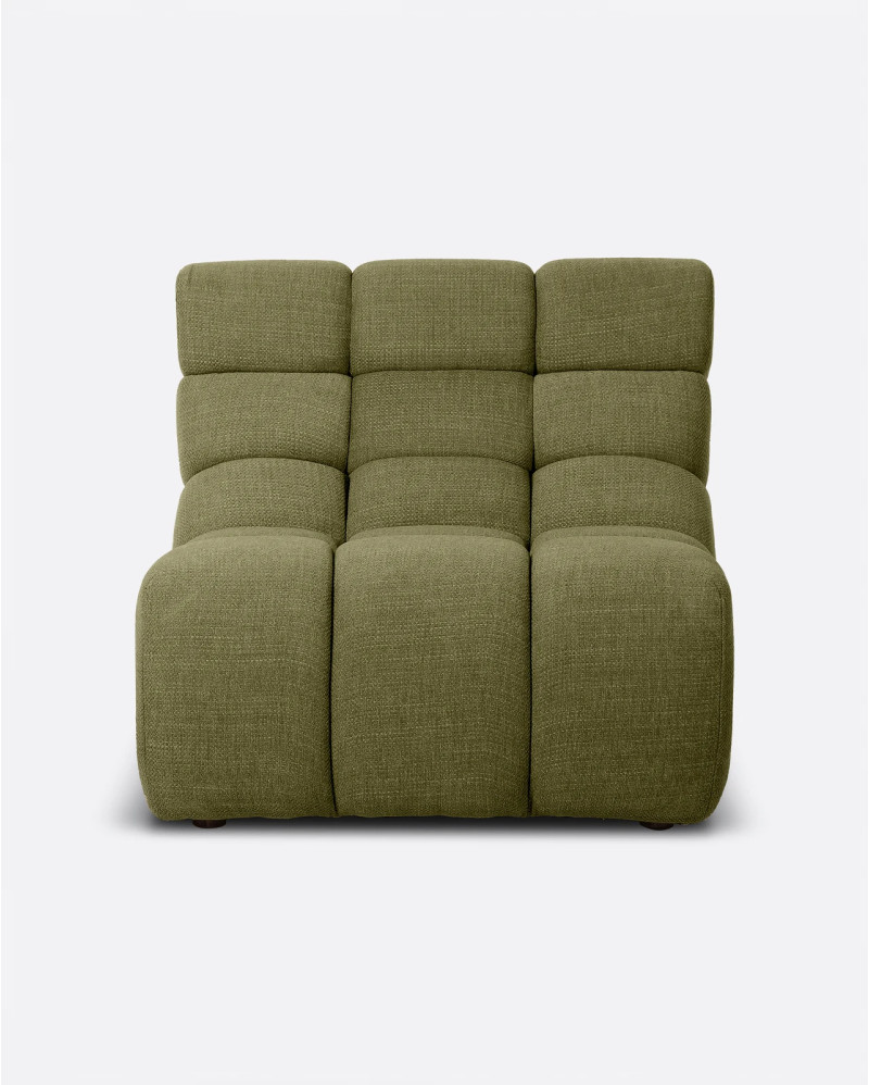 Sofá modular CHOPIN 1 plaza de olefina reciclada 89 x 93 x 78 cm en color musgo
