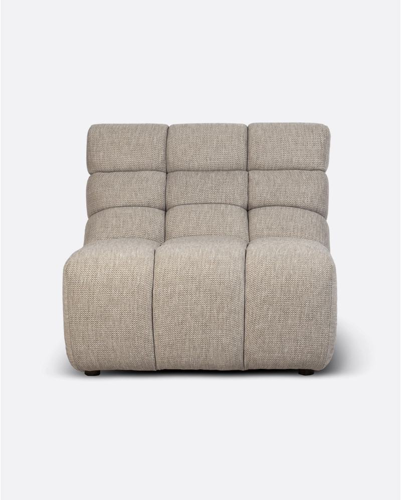 CHOPIN 1-seater modular sofa in recycled olefin 89 x 93 x 78 cm in natural colour