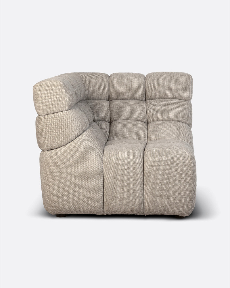 Canapé d'angle modulable CHOPIN en oléfine recyclée 93 x 93 x 78 cm en couleur naturelle