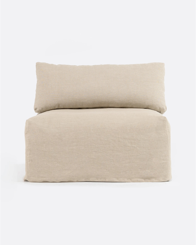 Sofá BEETHOVEN módulo central con funda de lino 100 x 100 x 80 cm en color cross