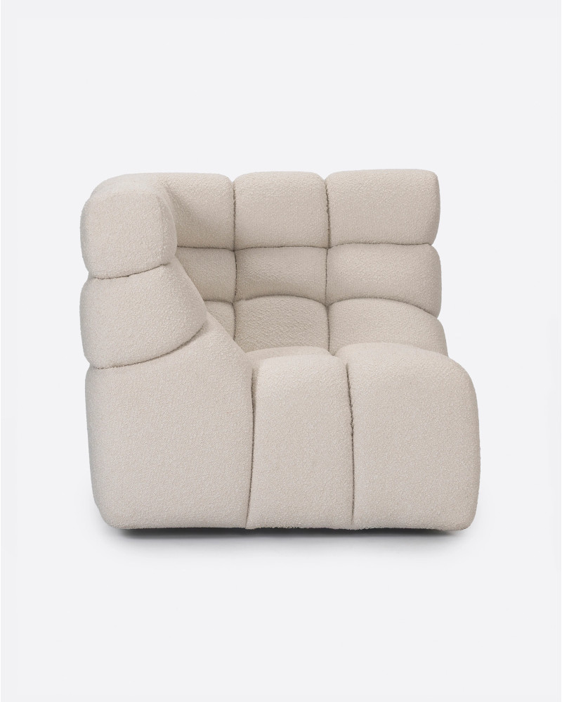 Sofá modular CHOPIN rinconero de olefina reciclada 93 x 93 x 78 cm en color blanco