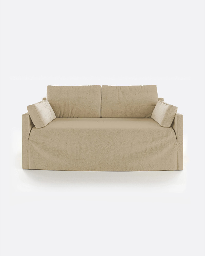 BEETHOVEN LINEAL canapé 2 places en lin 182 x 95 x 94 cm naturel
