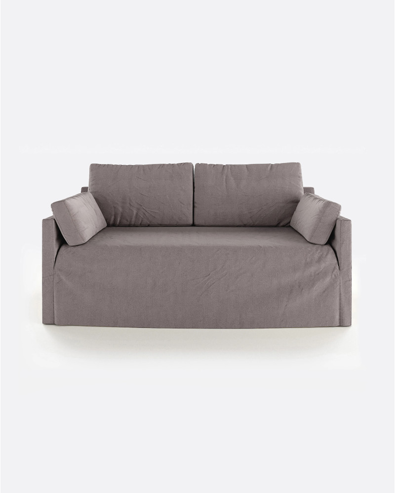 BEETHOVEN LINEAL 2-seater sofa in linen 182 x 95 x 94 cm taupe