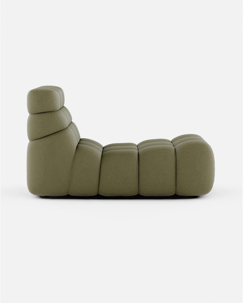 Chaise longue relax CHOPIN en oléfine recyclée 65 x 135 x 76 cm en couleur mousse