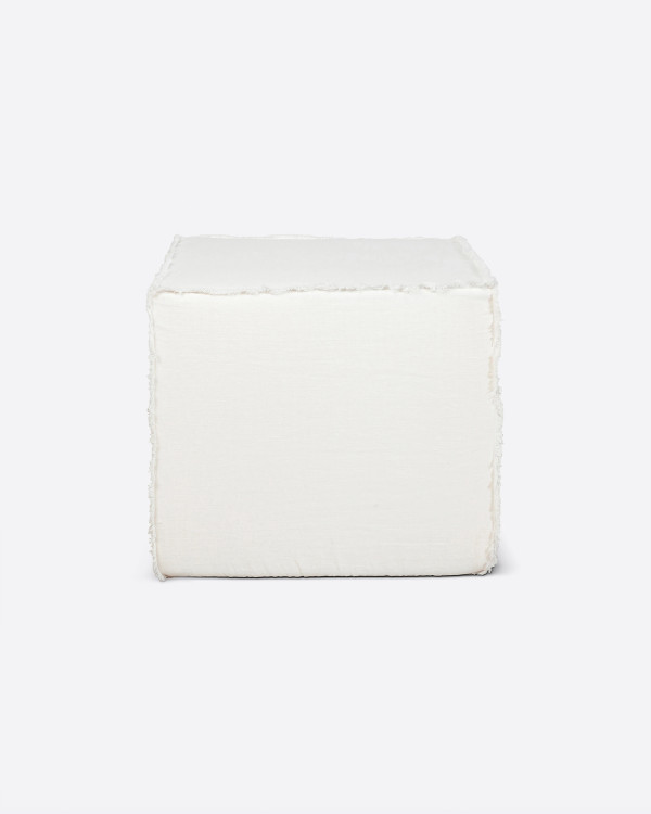 MUNNAR pouffe with linen...