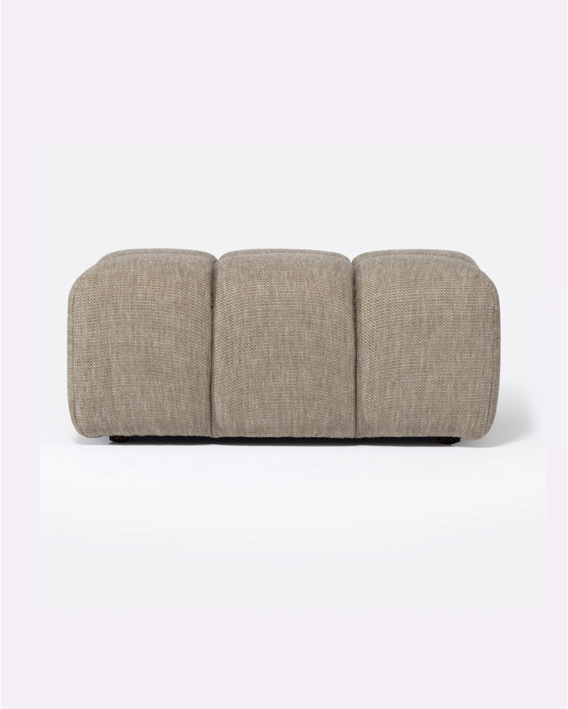 Puf CHOPIN de olefina reciclada 89 x 69 x 42 cm en color natural